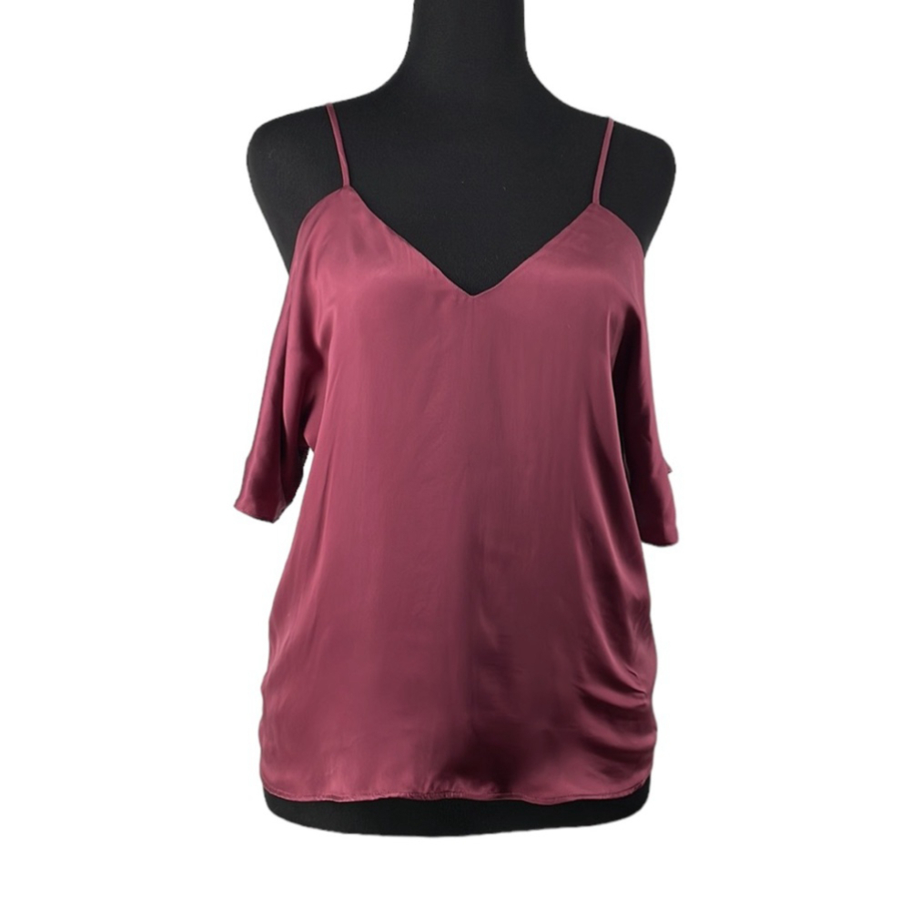 ARITZIA Wilfred DRAVEIL BLOUSE pink off the shoulder sexy night out top sz xs